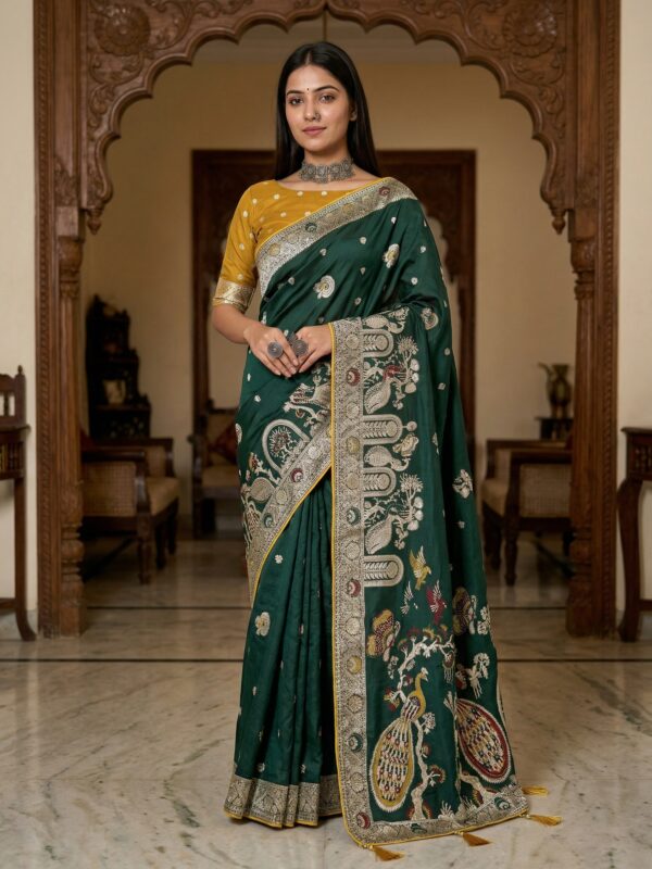 New Kitkat 1 - Satin Meena Saree