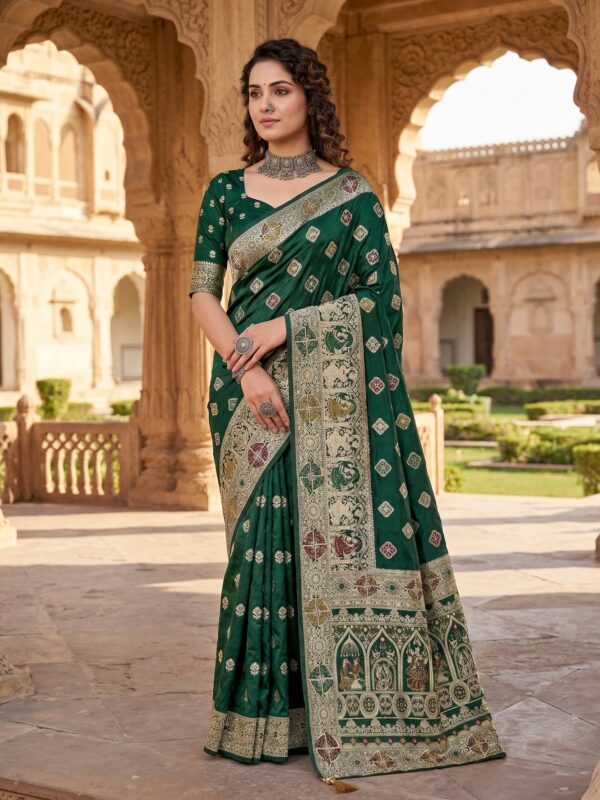 Jagruti 2 	- Staple Satin Saree