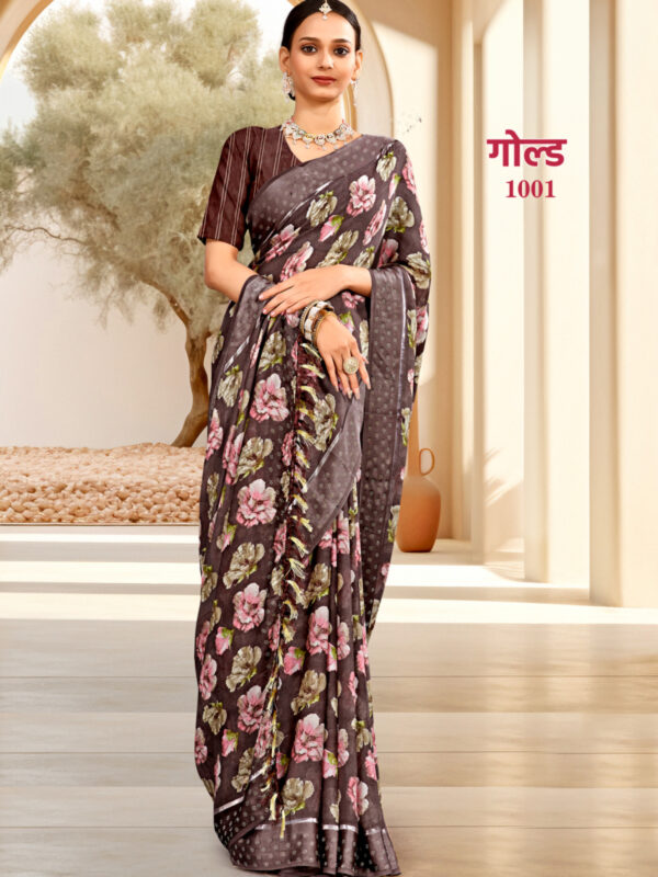 Gold Printed Sarees