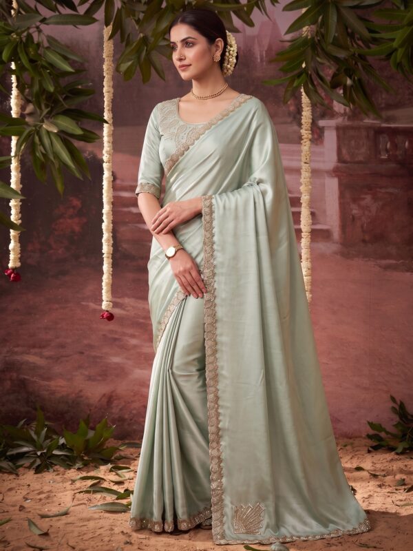 Chocolate 1250 - Shimmer Georgette Saree