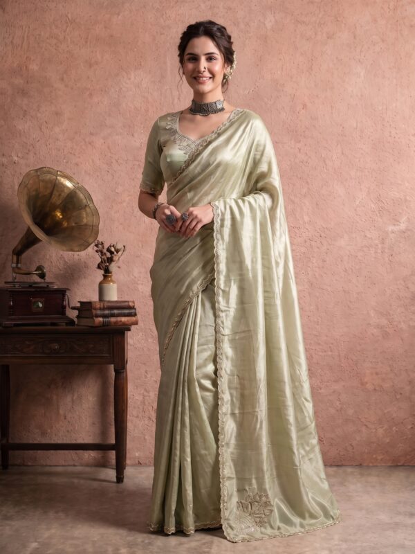Chocolate 1109 - Shimmer Georgette Saree