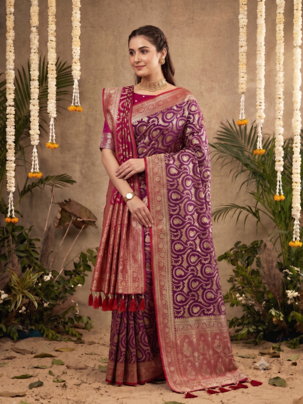 Vandana 08 with Dupatta - Satin Silk Saree