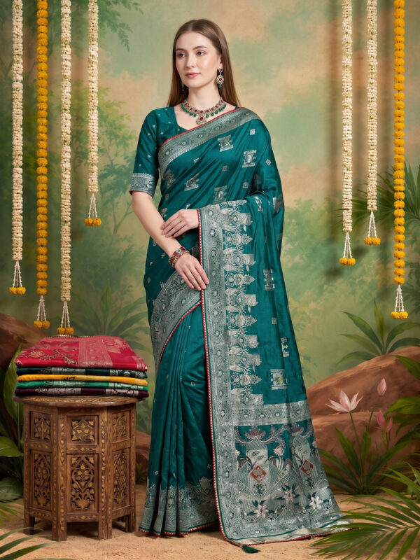 Kitkat 208 - Satin Meena Saree