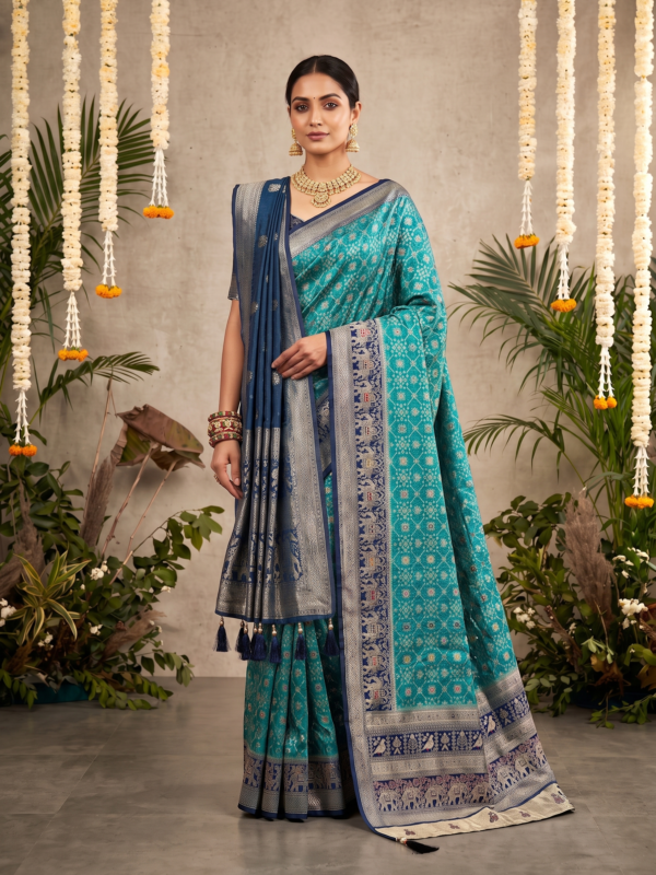 Lajvanti with Dupatta - Satin Silk Saree