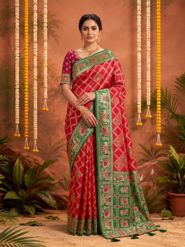 Riwaz 108 -  Soft Silk Jharkan Saree