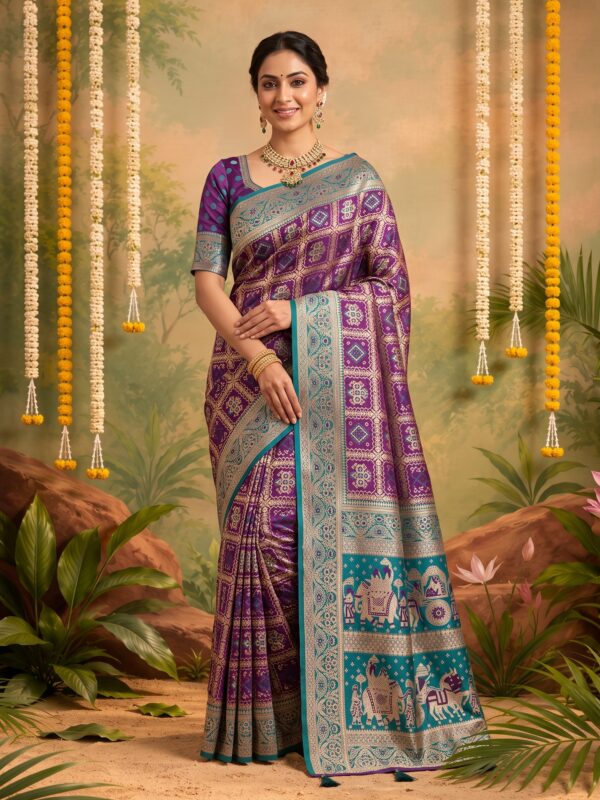 Riwaz 102 - Soft Silk Jharkan Saree