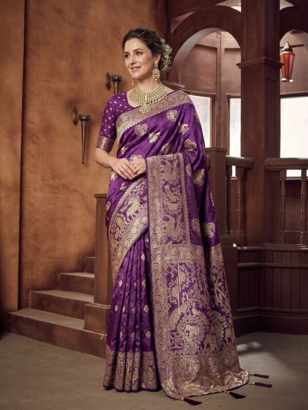 Saffron 206 - Staple Satin Saree