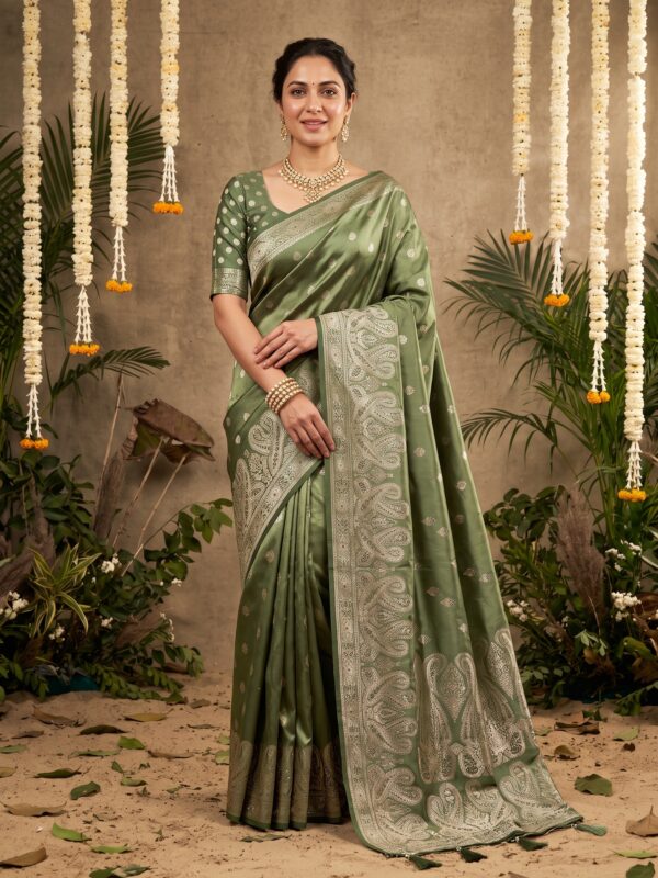 Vidhya 4037 - Top Dyed Satin Saree