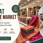 Wholesale saree market lane in Surat, Gujarat