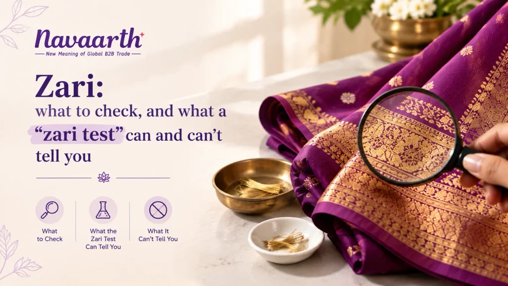 kanjivaram saree zari test what to check