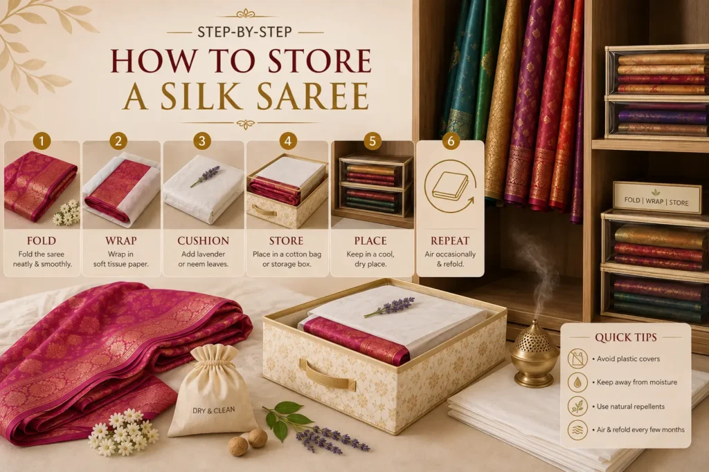 Step-by-Step Silk Saree Storage Guide